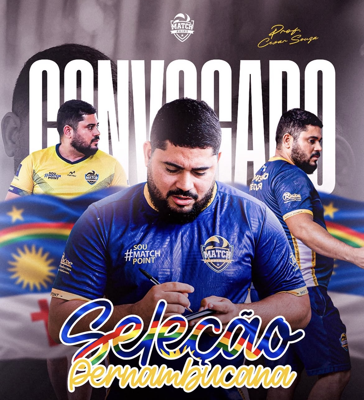 Carpina: Professor César Souza é convocado para a Seleção Pernambucana de Voleibol Sub-18 Feminino