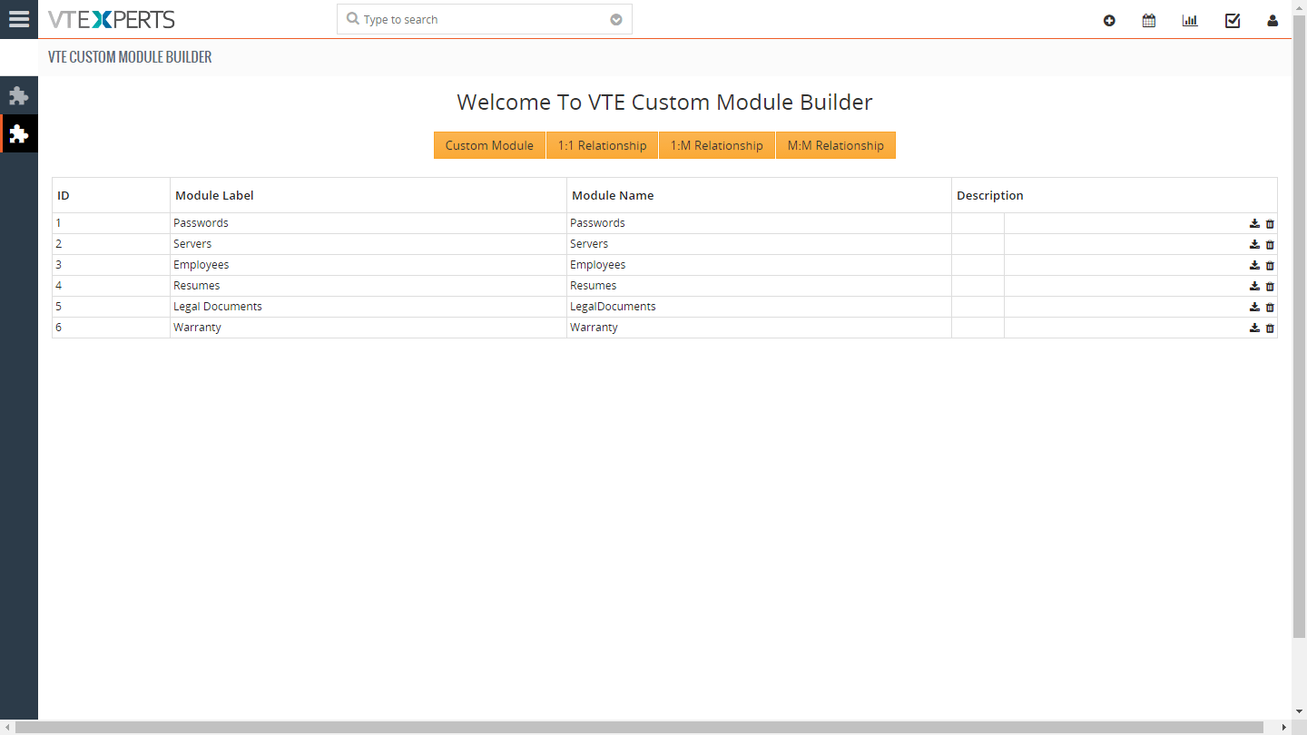 Custom Module & Relationship Builder For VTiger