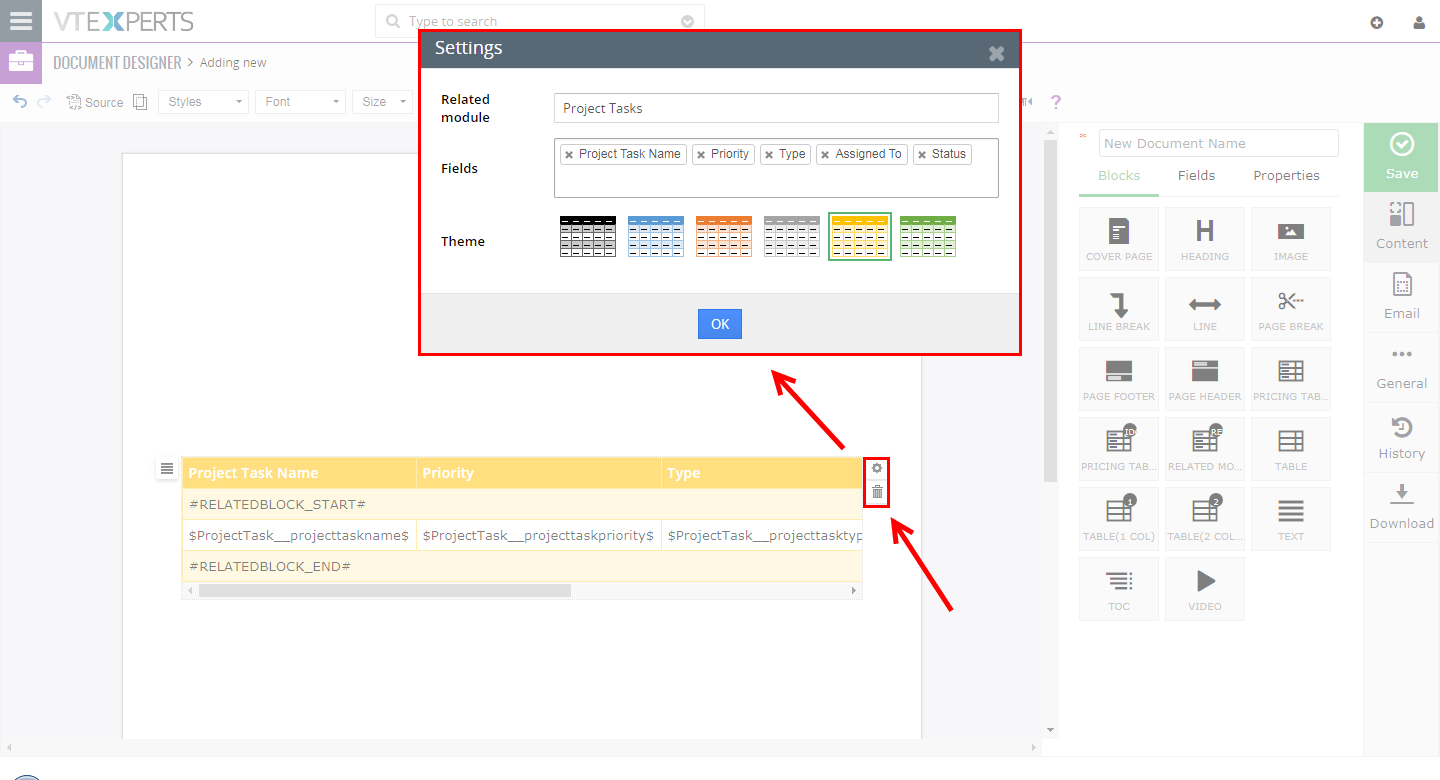 Diseñador de documentos VTiger y creador de PDF - Guide9