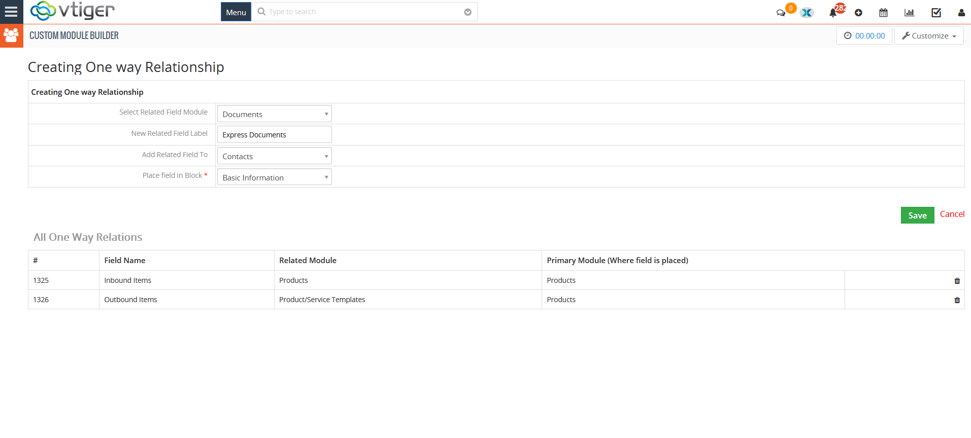 Relación unidireccional