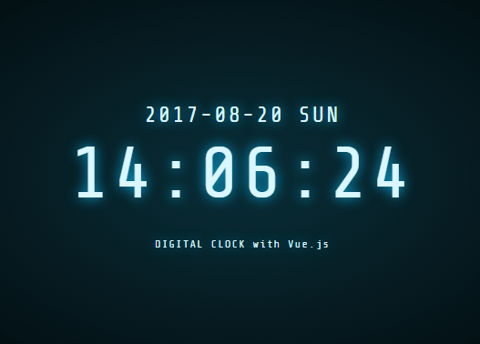 Digital Clock With Vue.js - Vue.js Script