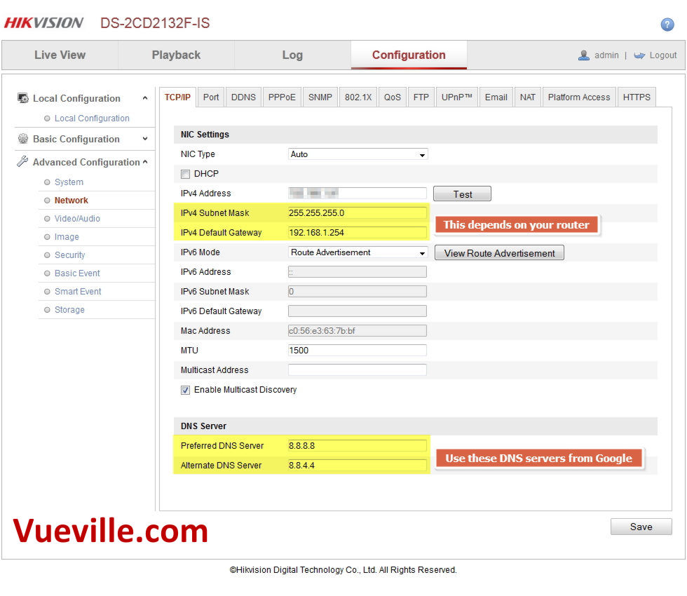 Set up motion detection email alerts on your hikvision camera