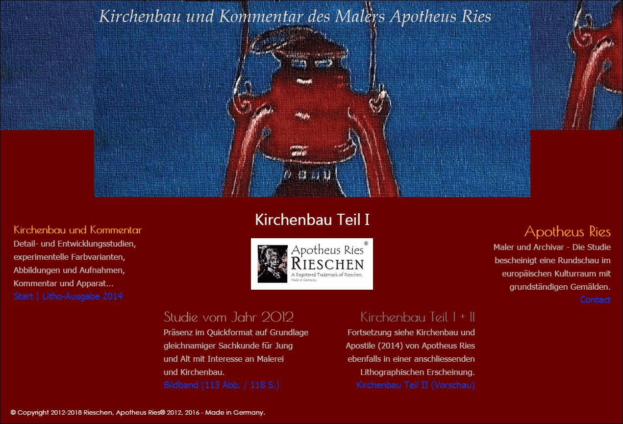 Standard Litho Archiv Iv 2012 Kirchenbau Und Kommentar Von Maler Apotheus Ries