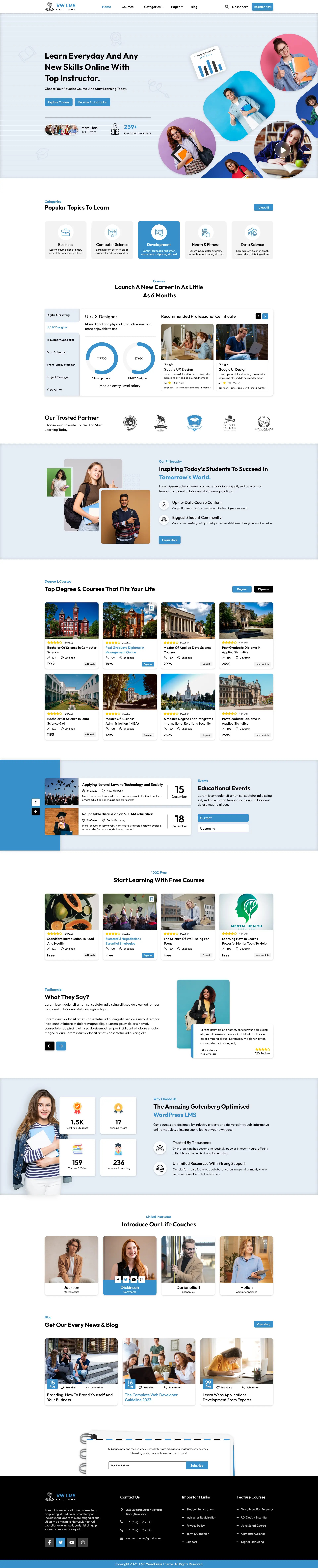 Lms Education Wordpress Theme Streamline Learning Effortlessly