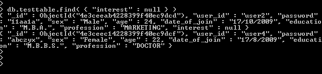 Mongodb Query With Null W3resource - Best Nature Arts in Retina