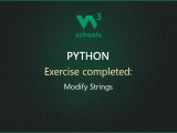 Completed Exercise Python Modify Strings