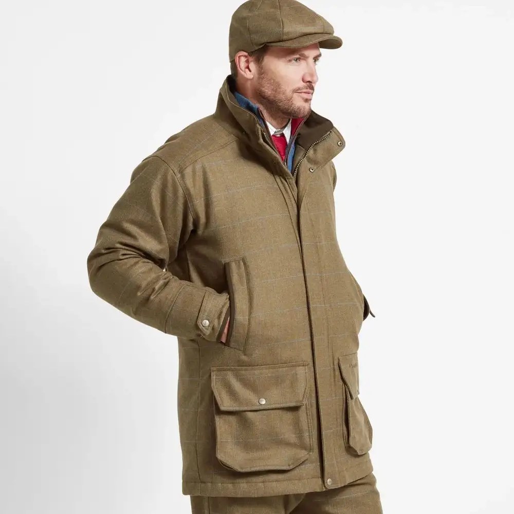 Schoffel Mens Ptarmigan Tweed Classic Coat Corry Tweed
