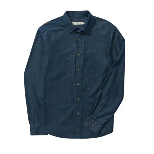 R.M.Williams Mens Classic Shirt Indigo Rinse Wash