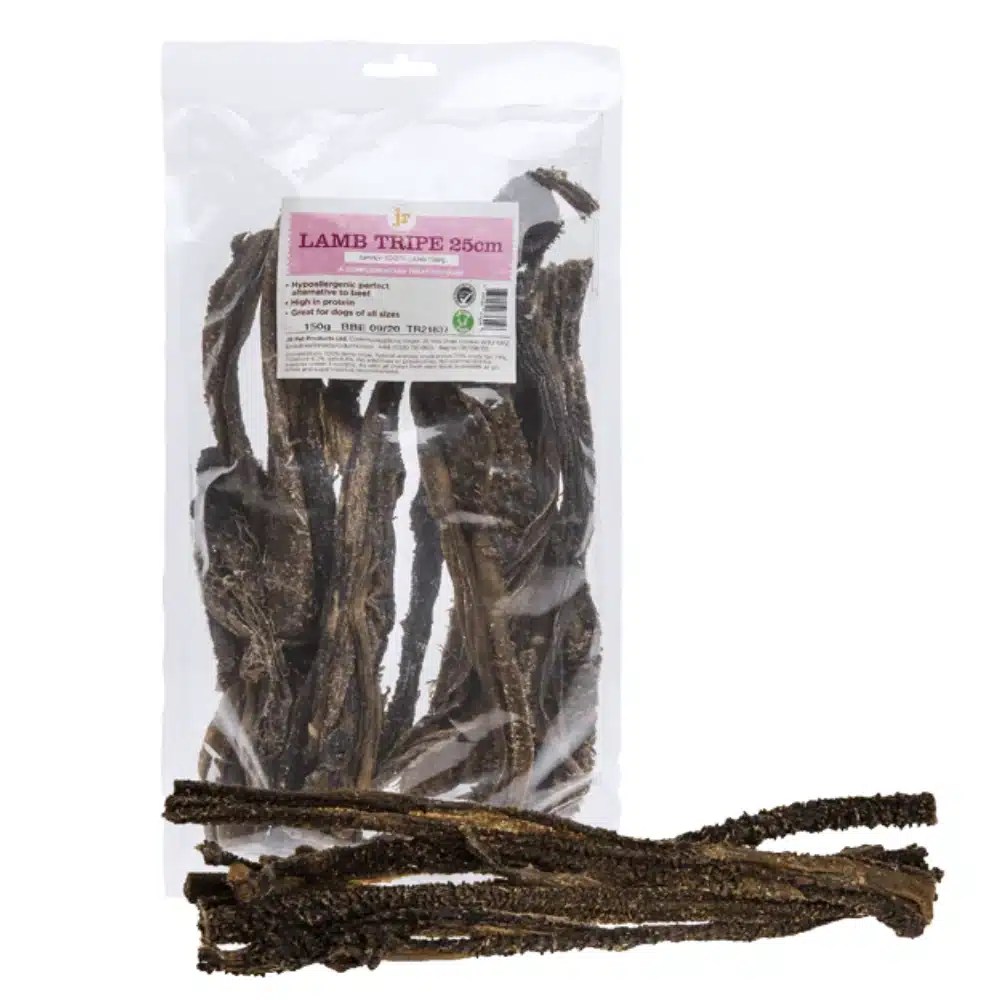 JR Lamb Tripe 25cm Dog Treat 150g