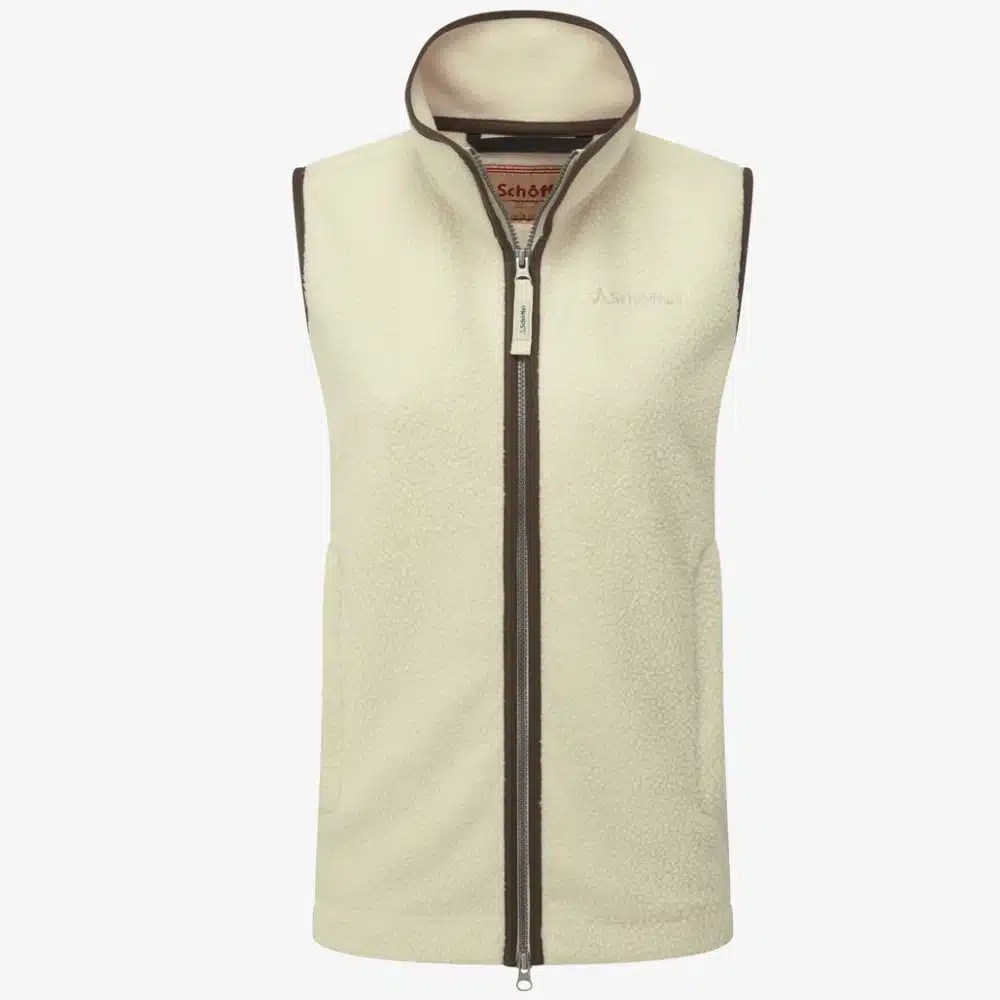 Schoffel Ladies Lyndon Retro Fleece Gilet Ecru