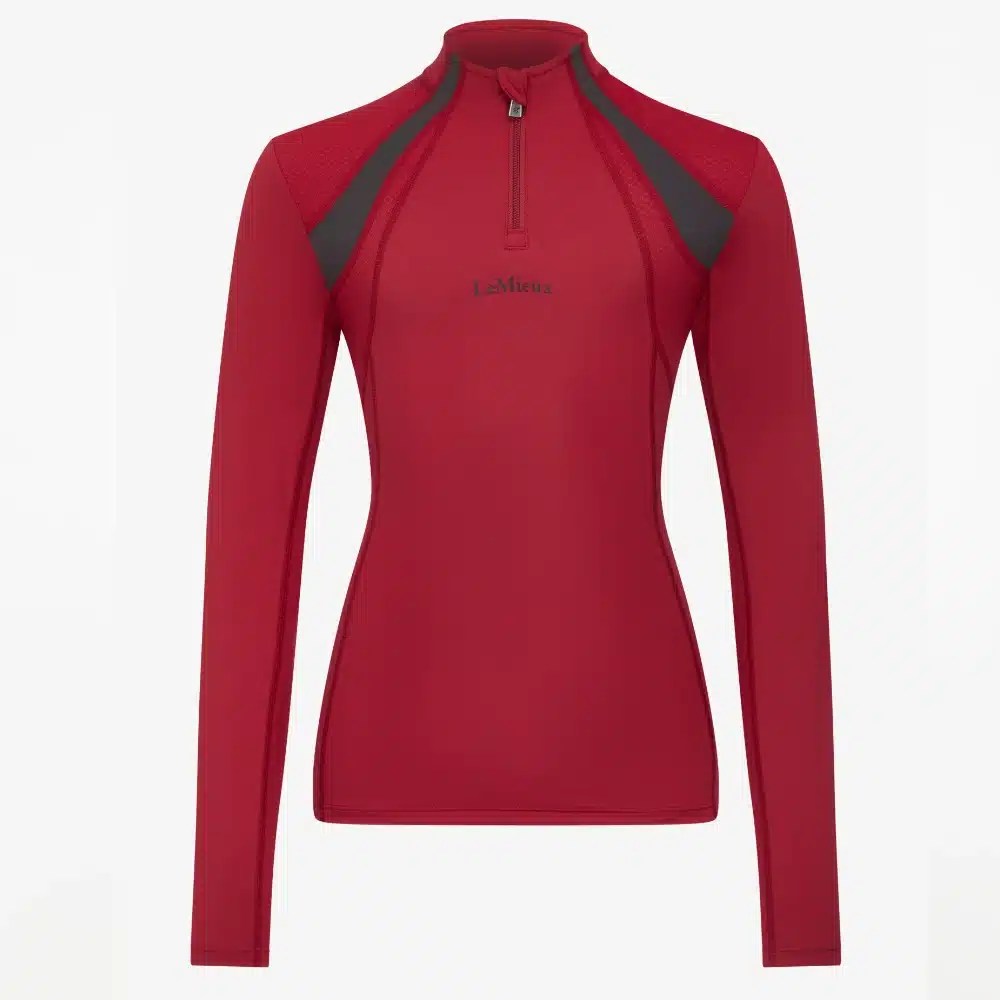 LeMieux Childrens Young Rider Mia Mesh Base Layer Ember