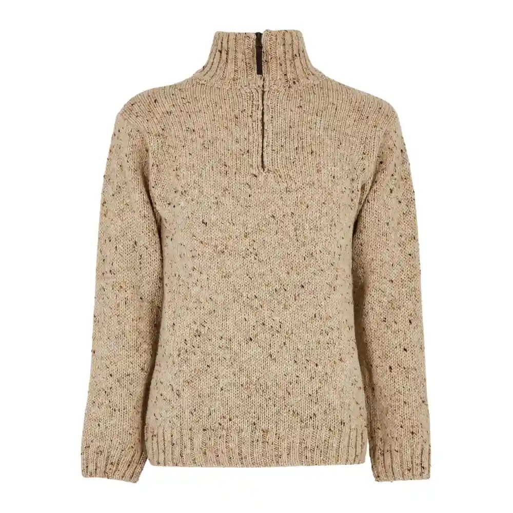 Dubarry Mens Callaghan Quarter Zip Sweater Stone