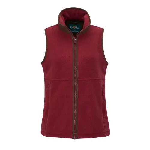 Alan Paine Aylsham Fleece Waistcoat Cranberry