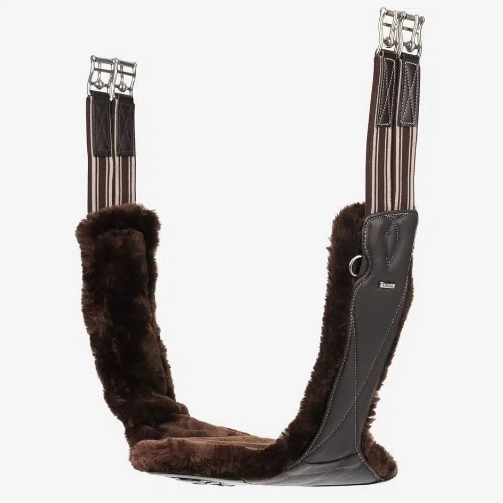 LeMieux Arika Simuwool Contoured Long Stud Girth Brown