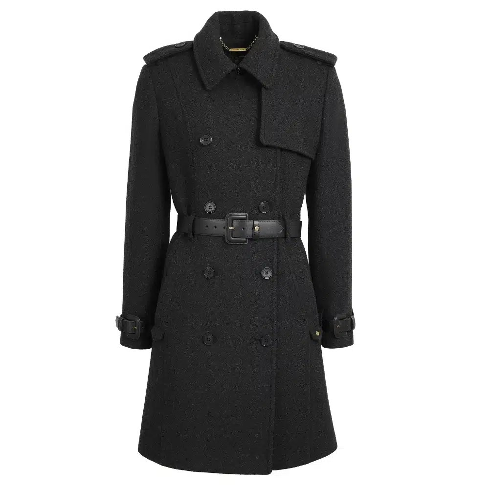 Fairfax & Favor Ladies Sophia Wool Trench Coat Charcoal