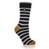 Heat Holders Ladies Original Amara Stripe Socks Navy & Mustard