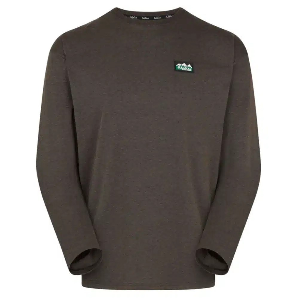 Ridgeline Mens Baseline Top Light Bark Marl