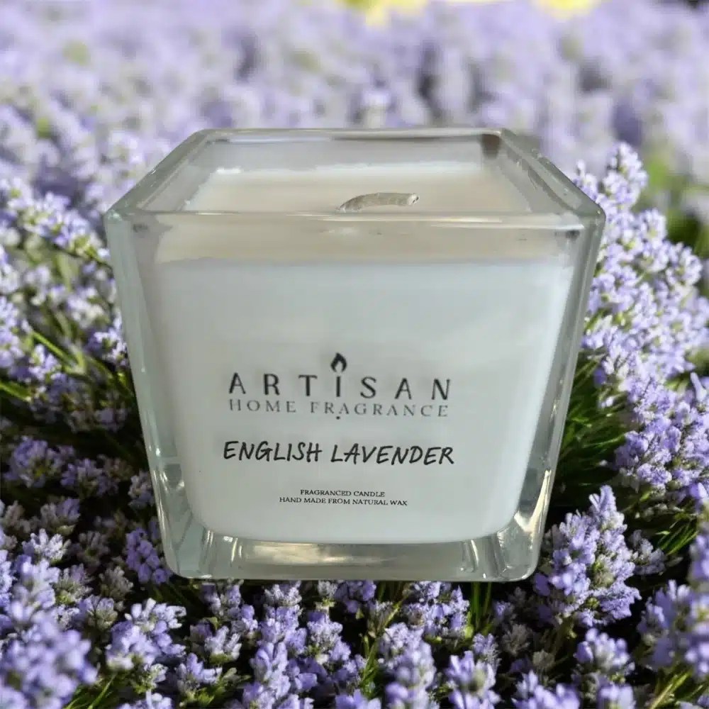 Artisan Home Fragrance English Lavender Large Cube Candle