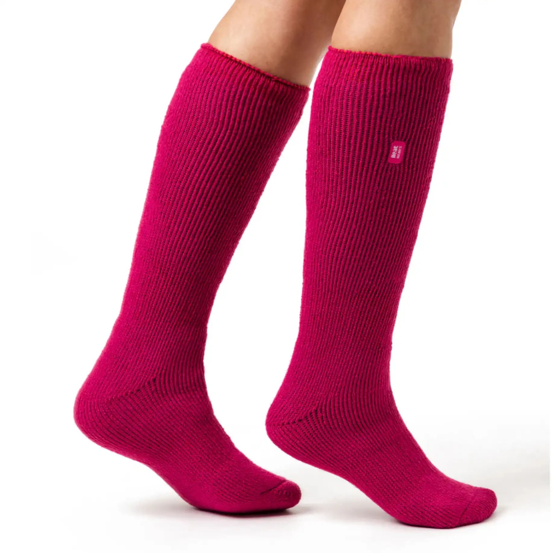 Heat Holders Ladies Original Long Boot Socks Raspberry