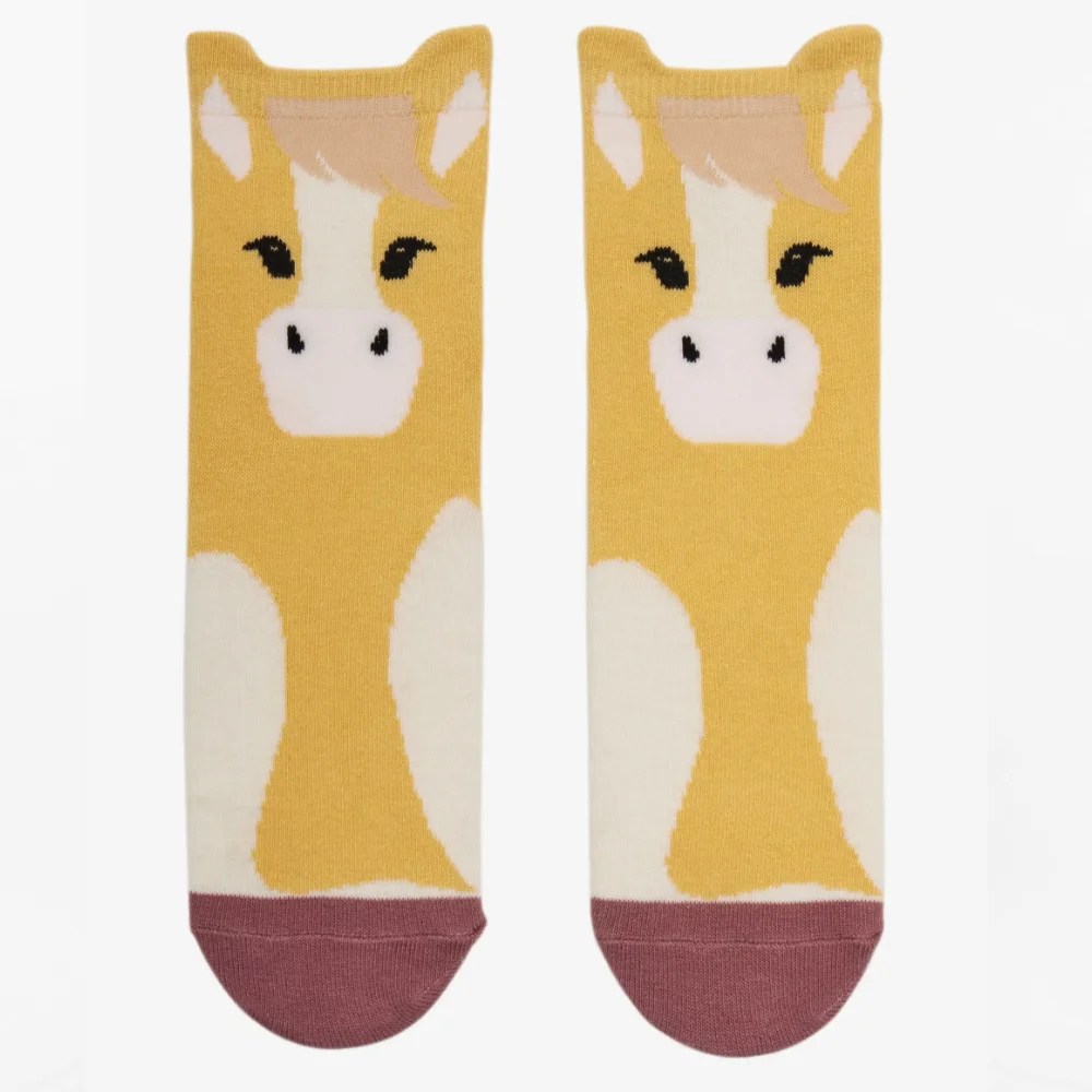 LeMieux Childrens Mini Character Socks (2 Pack) Lemon
