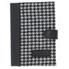 Ashwood Leather & Harris Tweed Notebook Black/White