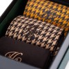 Holland Cooper Mens Sock Gift Box Chocolate Houndstooth