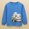 Joules Childrens Artwork Applique Sweatshirt Blue Sheep