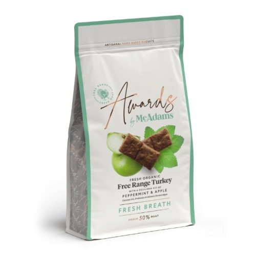 McAdams Fresh Breath Free Range Turkey With Peppermint & Apple Dog Treats