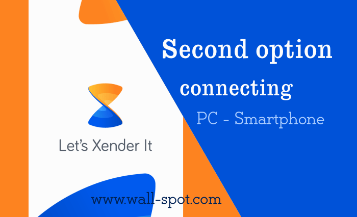 Second option to connect pc and android phone using xender