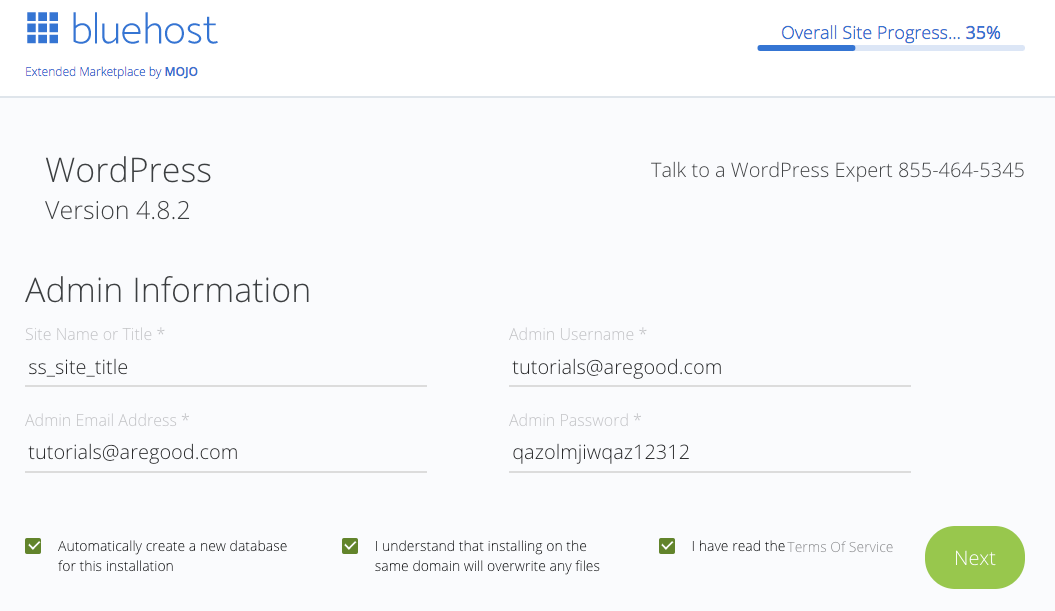 Admin interface