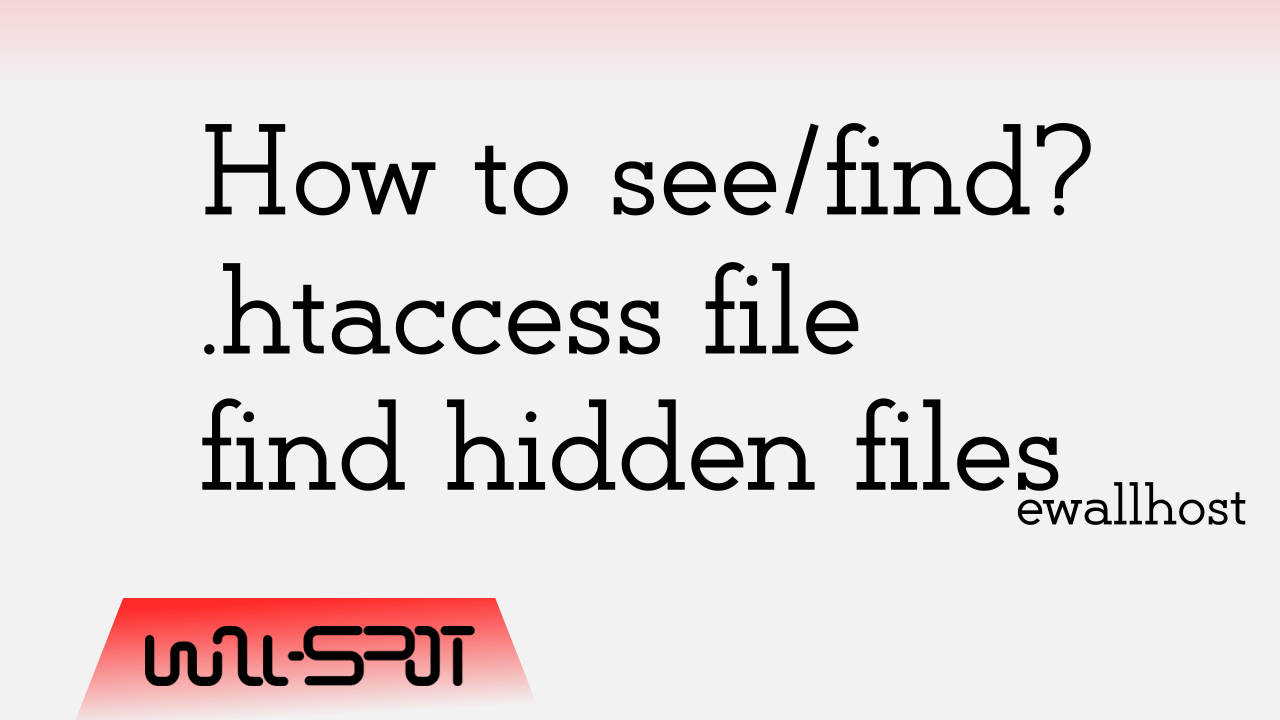 Find .htaccess file