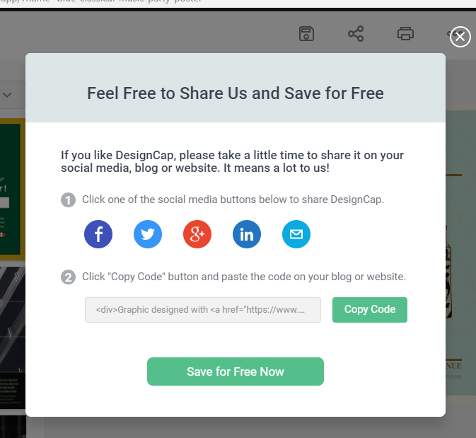 DesignCap share