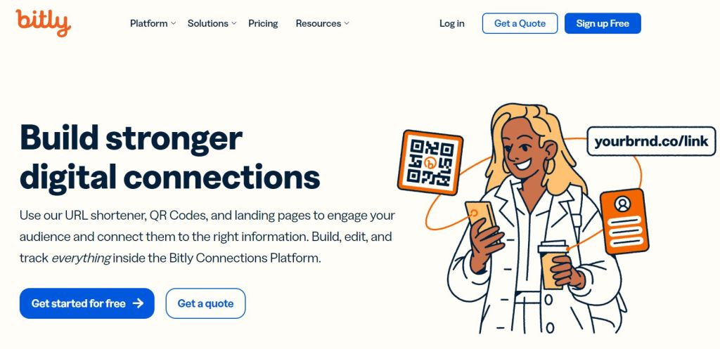 Bitly short link and link hub