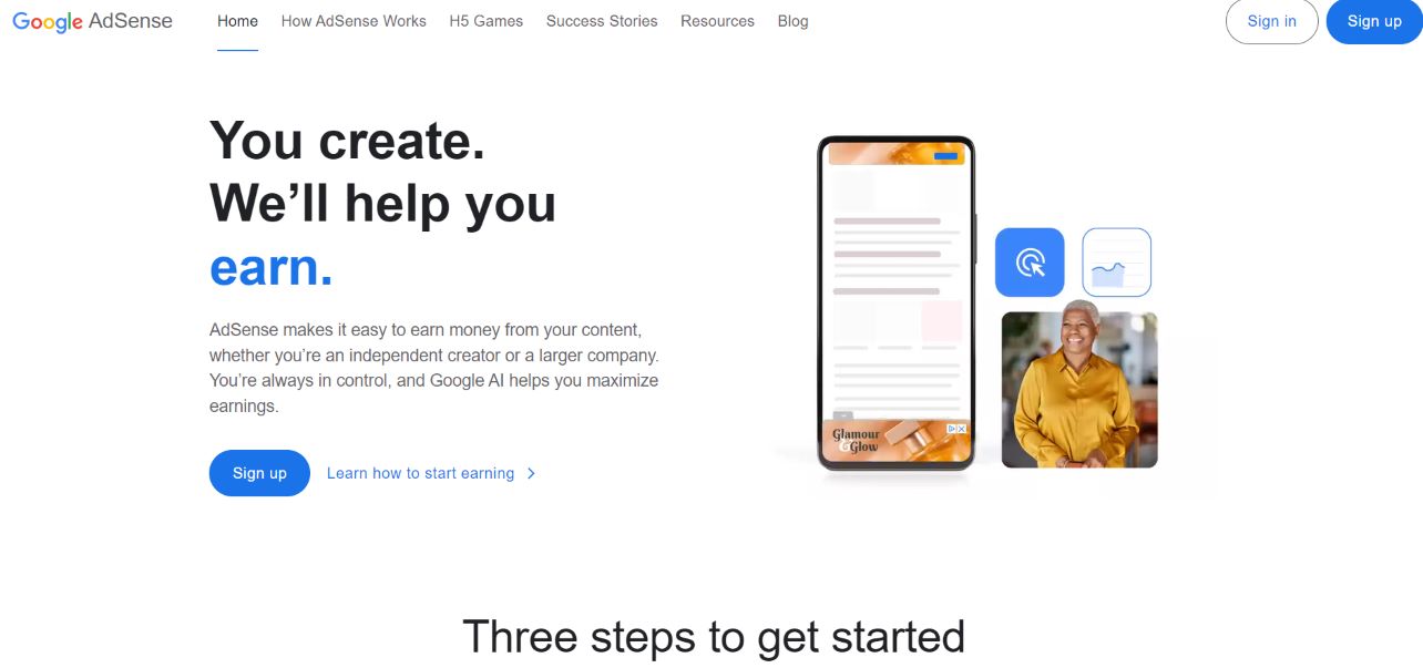 Google adsense program