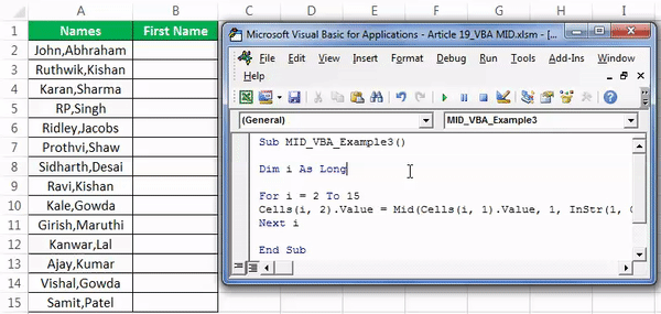 Vba Mid Function Syntax Example - Download Amazing Colorful Wallpaper | 8K