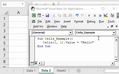 Vba cells excel