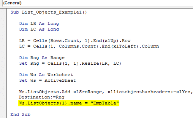 C list object. Listobjects vba excel несколько таблиц. object list. commandbars.faceid vba список имён idmso.