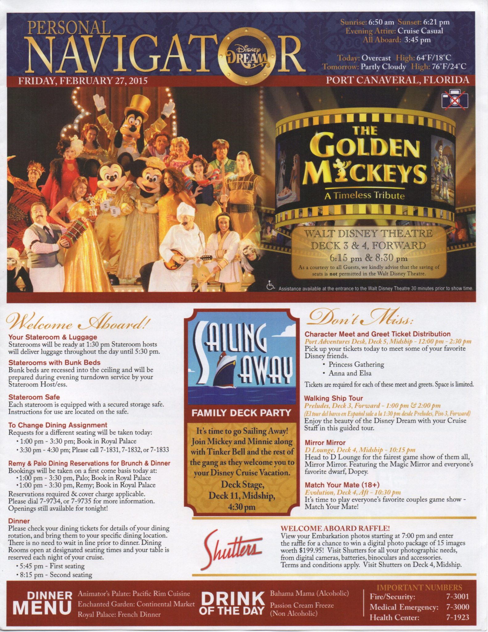 Disney Dream Bahamian Cruise Personal Navigator Port