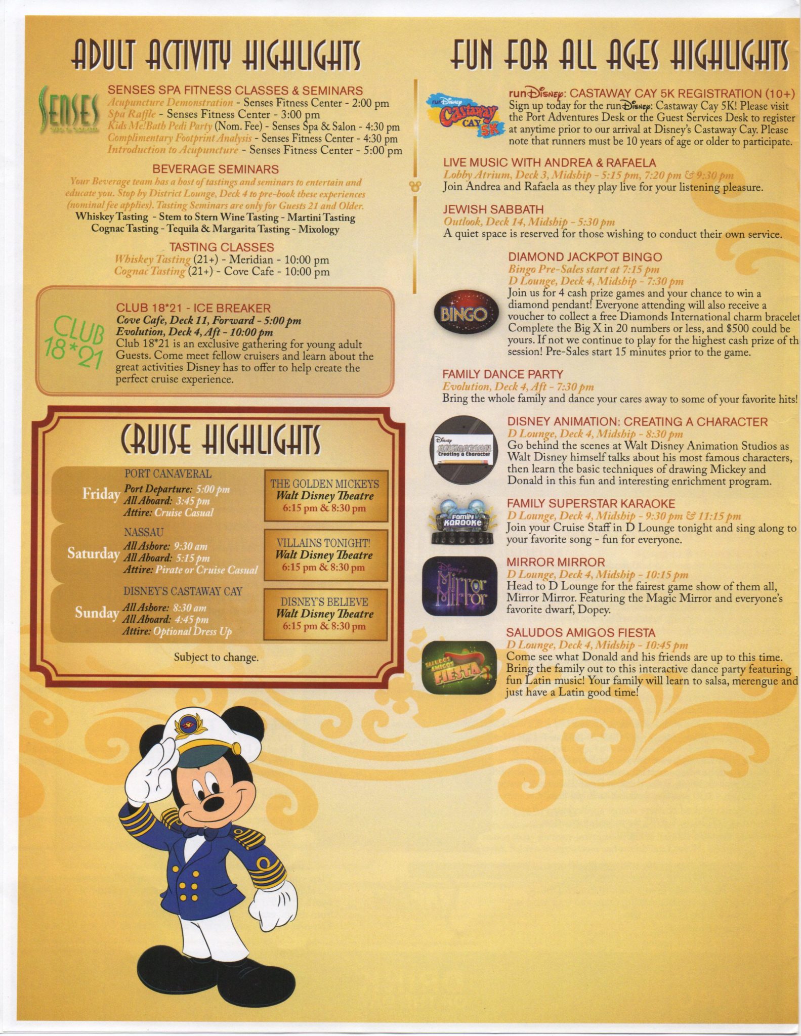 Disney Dream Bahamian Cruise Personal Navigator Port