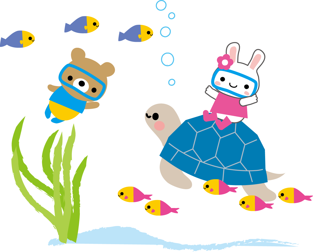 かわいい 水族館 生き物 イラスト