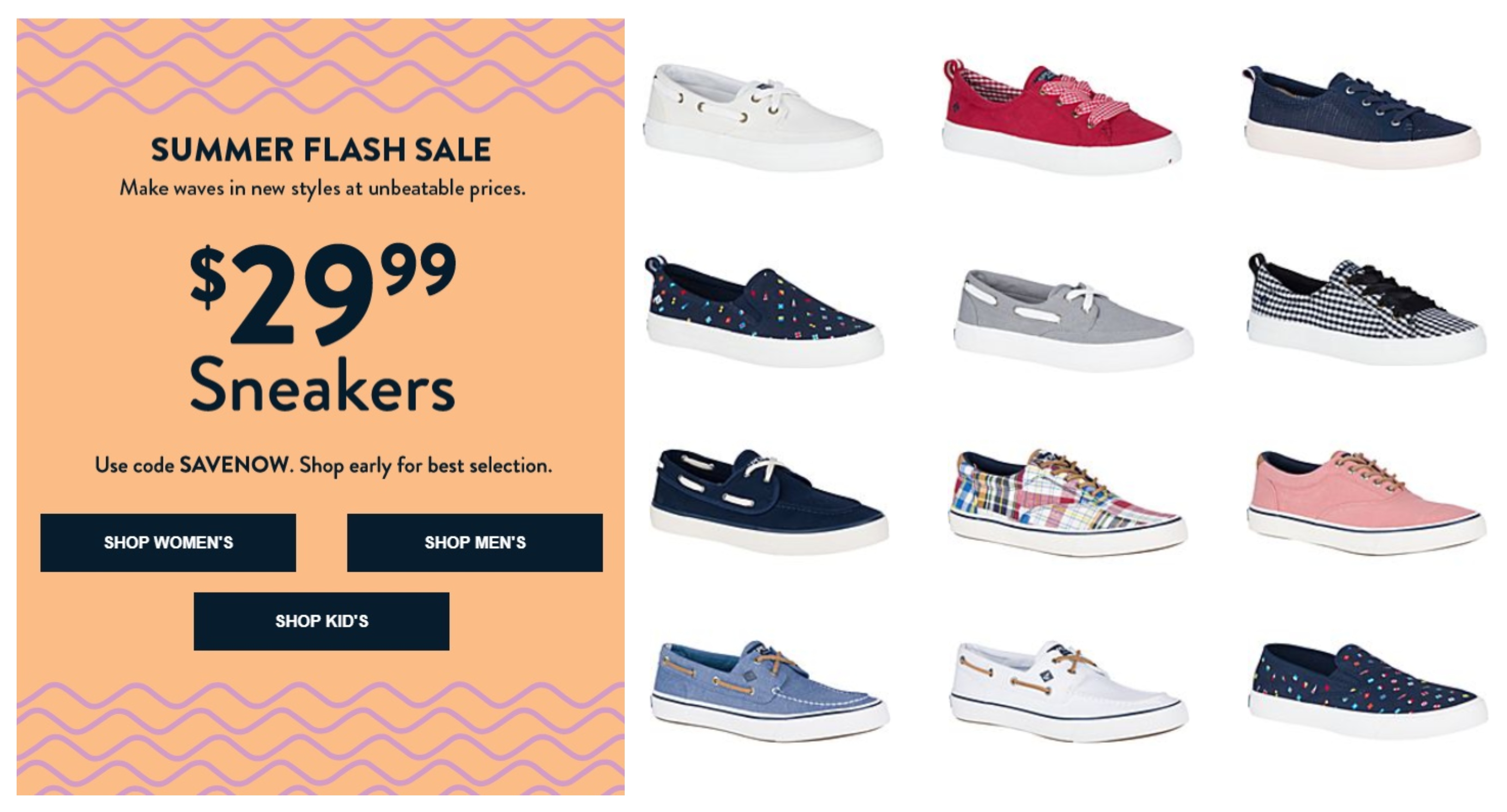 Sperry Sneakers only 29.99 + Free Shipping! Wear It For Less