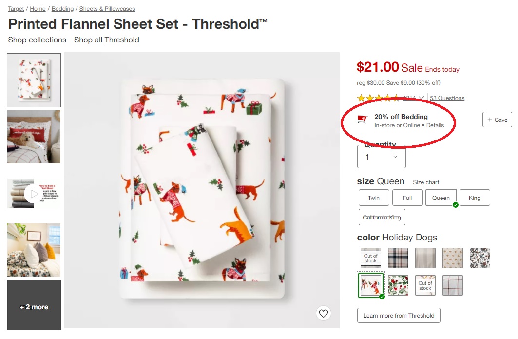 Target Queen Size Flannel Sheets only 17 (reg 30)! Wear It For Less