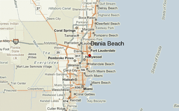 City Of Dania Beach Map.