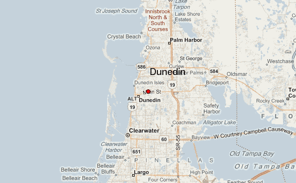 Street Map Of Dunedin Florida Location Political Borders And Facts.