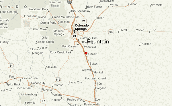 Fountain Colorado Map.
