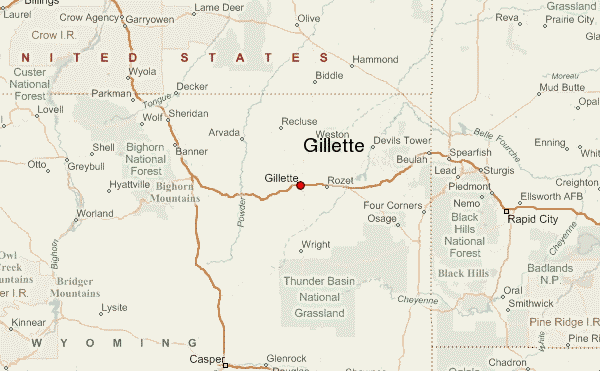 Map Of Gillette Gillette.8 