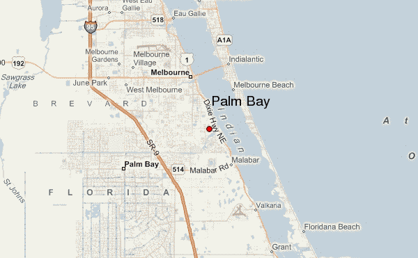Palm Bay Fl City Map.