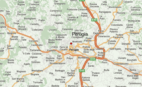 Perugia op kaart