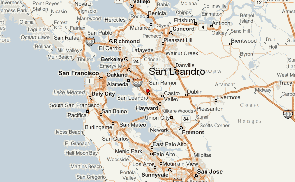 Emeryville California Map San Leandro San Leandro.10 