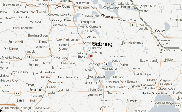 Sebring FL Geographic Facts Sebring Locator Map Image 152748 Show Sebring.10 